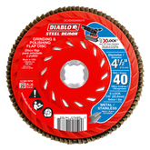 Diablo DCX045040X03F 4-1/2" 40-Grit X-LOCK Steel Demon™ Flap Discs for Metal (3-Pack)
